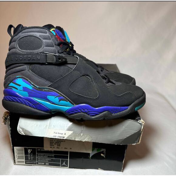 Size 8.5 - Nike Air Jordan 8 Retro Aqua 2007 Men's Shoes Ships Now - Picture 1 of 10